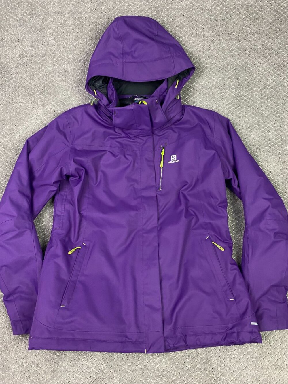 Salomon Jacket Parka Womens XL Purple AdvancedSkin Dry 10K Brilliant Brazil